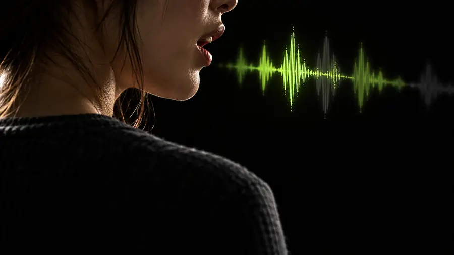 Visual reference showing a subject before mouth and speech timing are aligned